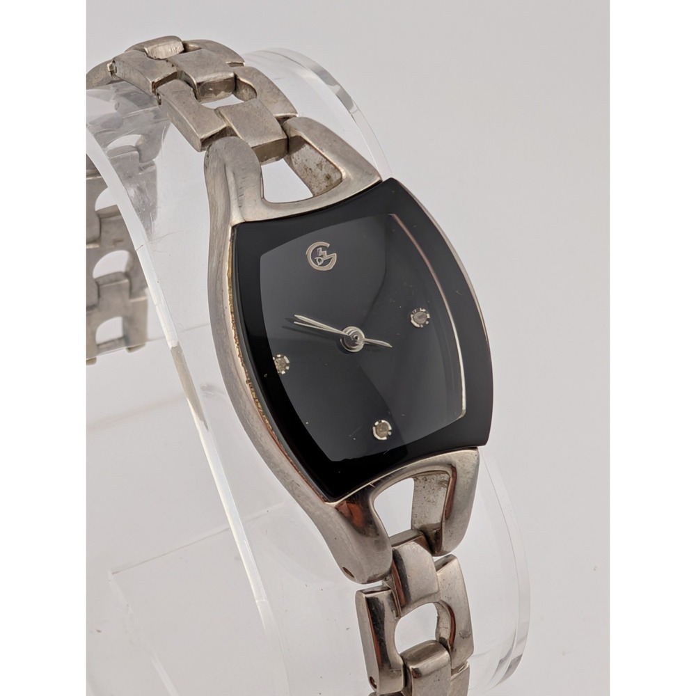 George Watch‎ Women 20mm Case Black Dial Silver 7" Band- New Battery